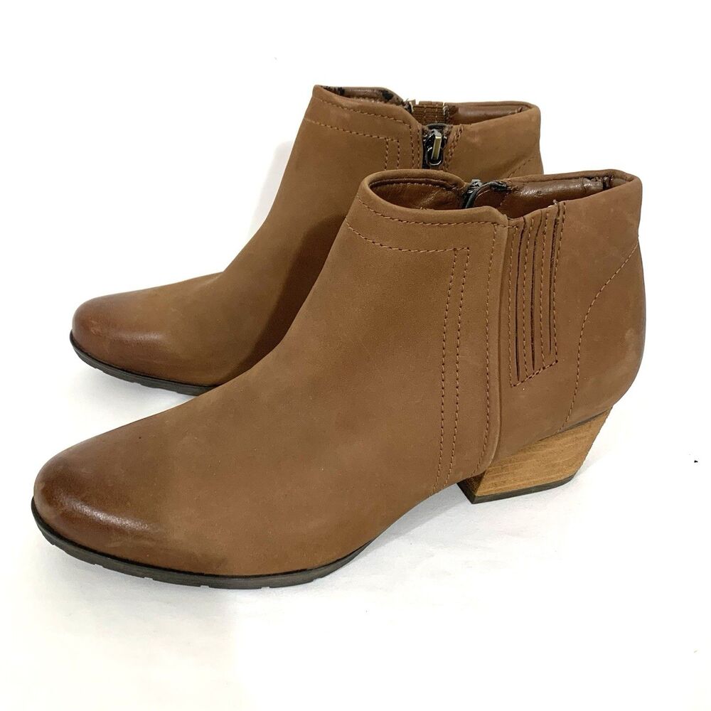 Blondo Waterproof Leather Ankle Booties Brown Womens 9M - Flaw